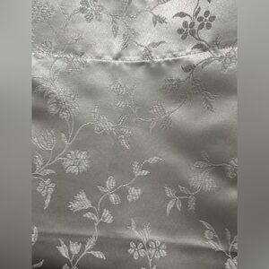 Pair of IKEA LISABRITT floral Drapes in Grayish tan 57” x 98” with tie backs